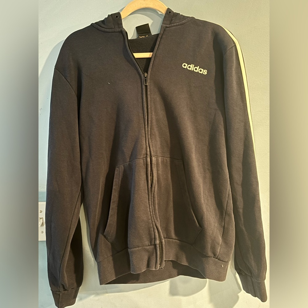 Adidas Men’s Navy Zip Up Jacket Size Medium